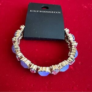 Expressions Gold and Lavender Bracelet